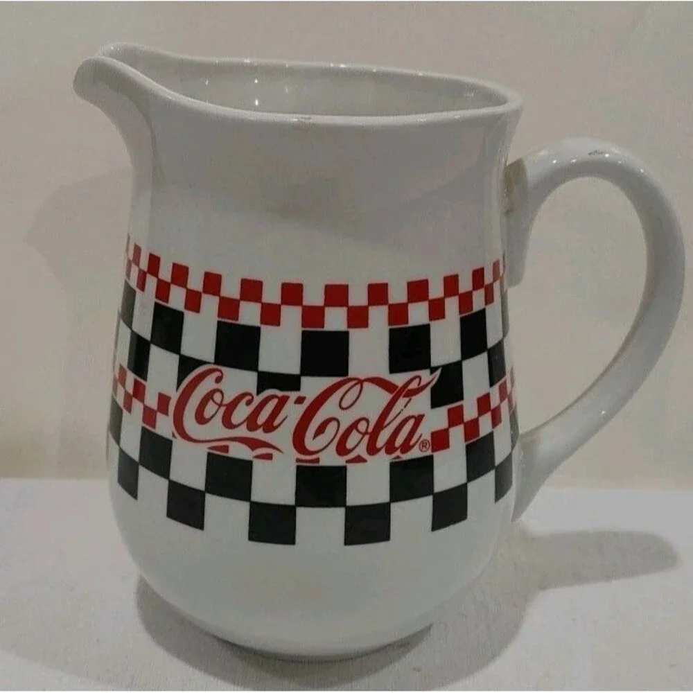 Vintage Gibson Coca Cola Checkerboard Coke Pitcher 1996